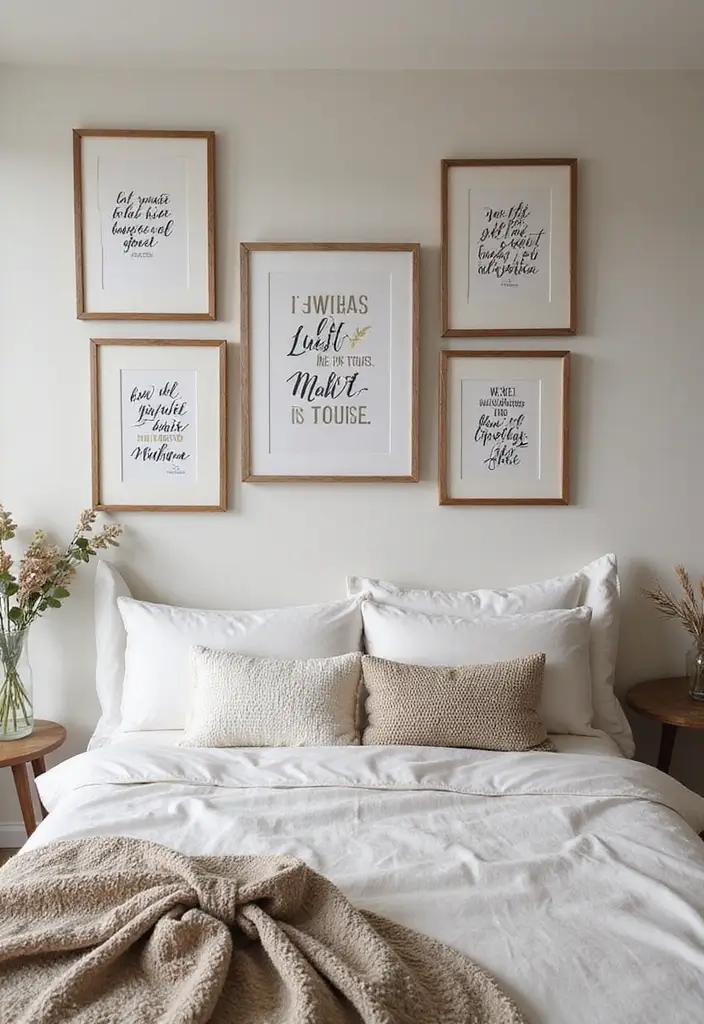 30 Cozy Bedroom Ideas Aesthetic That Feel Warm and Inviting - 28. Inspirational Quotes