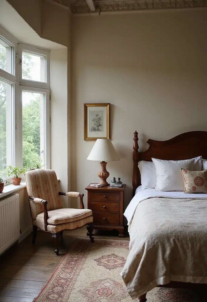 30 Cozy Bedroom Ideas Aesthetic That Feel Warm and Inviting - 29. Combining Old and New