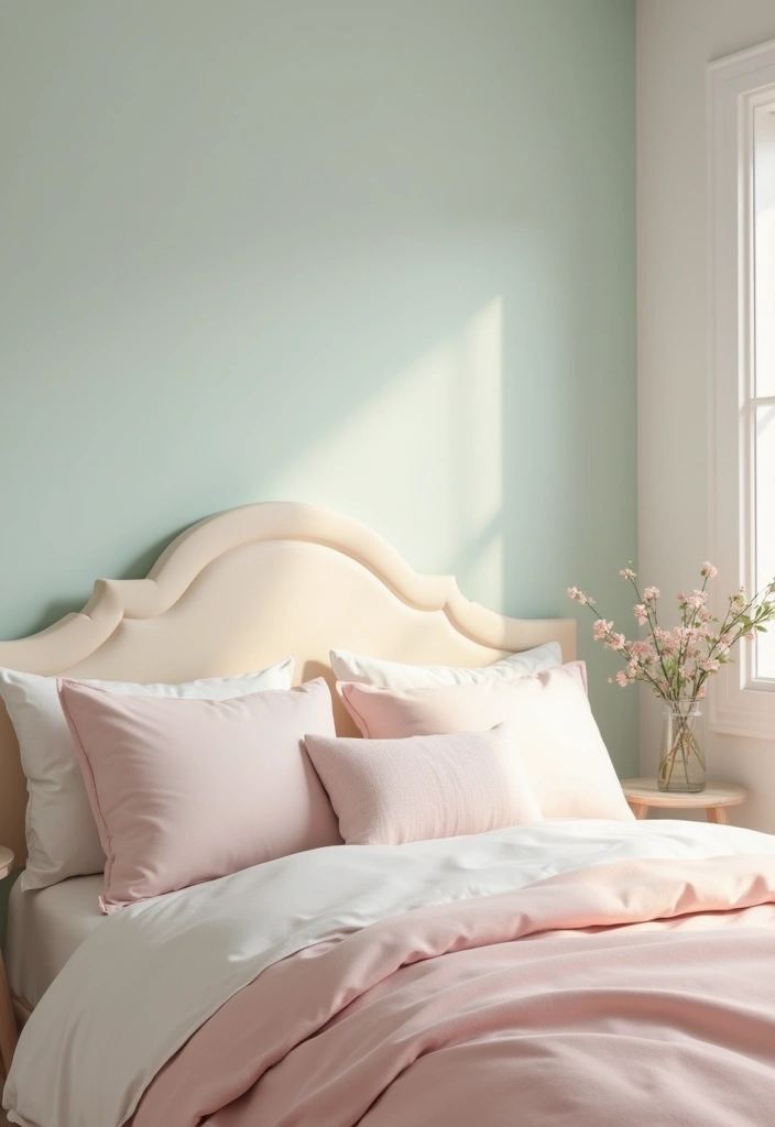 30 Cream Headboard Bedroom Ideas That Feel Elegant & Soft - 11. Soft Ombre Effects