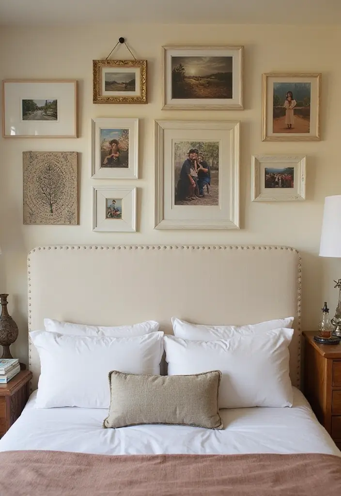 30 Cream Headboard Bedroom Ideas That Feel Elegant & Soft - 23. Personalized Touches