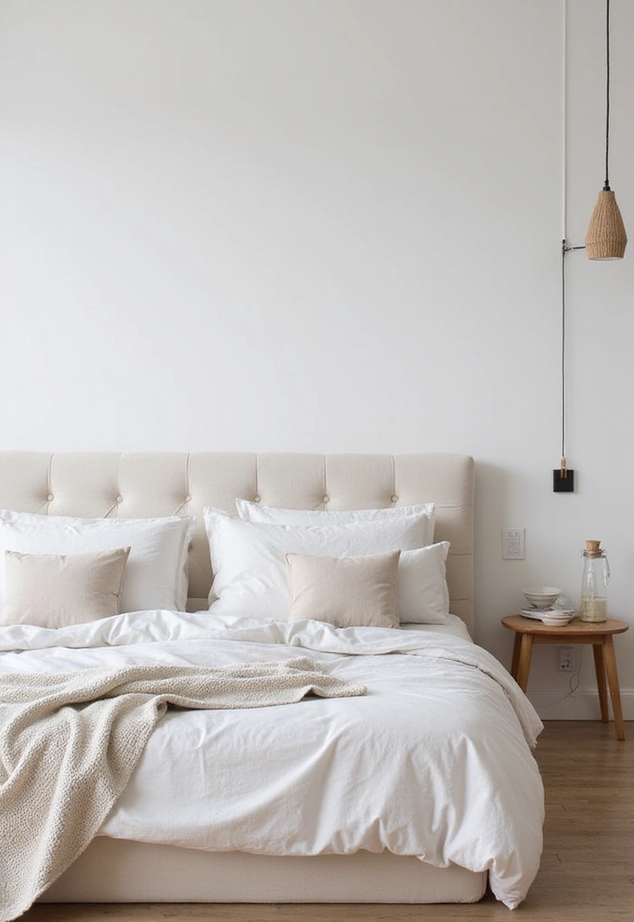 30 Cream Headboard Bedroom Ideas That Feel Elegant & Soft - 5. Scandinavian Serenity