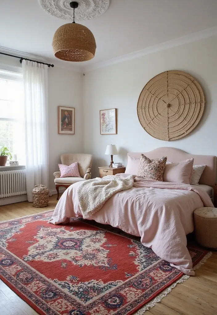 30 Cute Girl Bedroom Ideas That Feel Adorable & Trendy - 17. Statement Rugs
