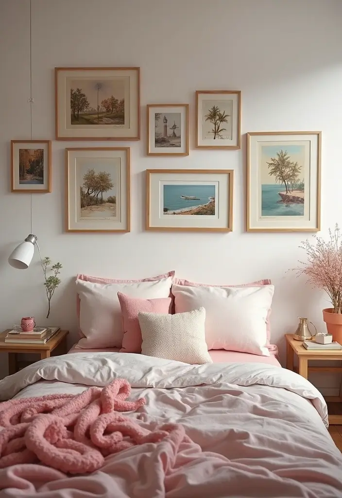 30 Cute Girl Bedroom Ideas That Feel Adorable & Trendy - 21. Artistic Touches