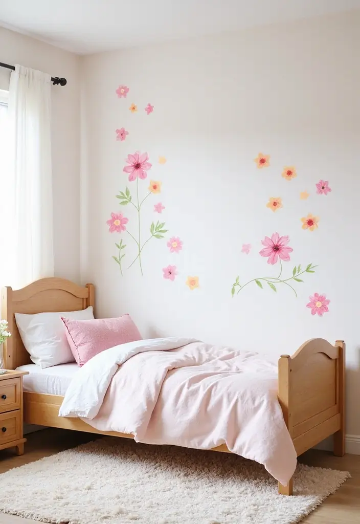 30 Cute Girl Bedroom Ideas That Feel Adorable & Trendy - 22. Cute Wall Decals