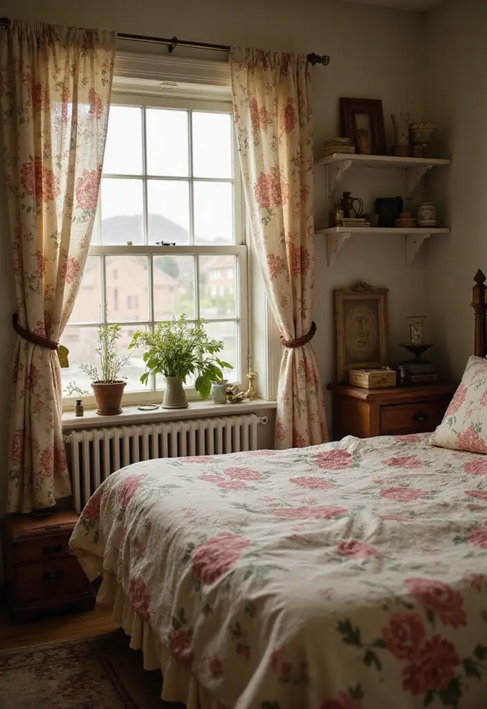 30 Cute Girl Bedroom Ideas That Feel Adorable & Trendy - 3. Vintage Floral Patterns