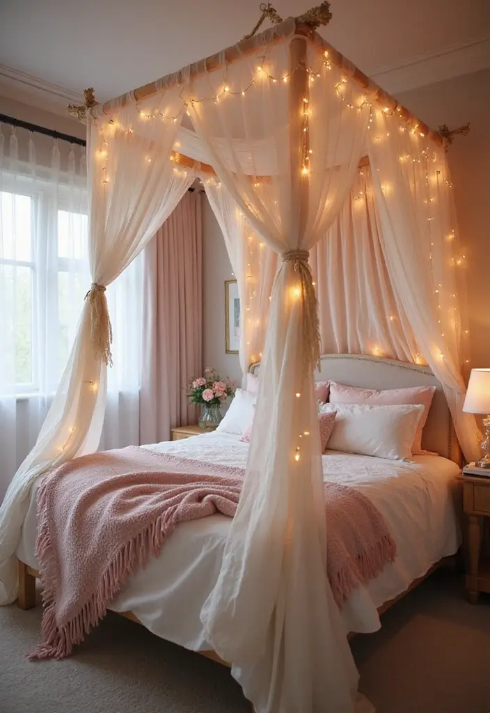 30 Cute Girl Bedroom Ideas That Feel Adorable & Trendy - 7. Dreamy Canopy Beds