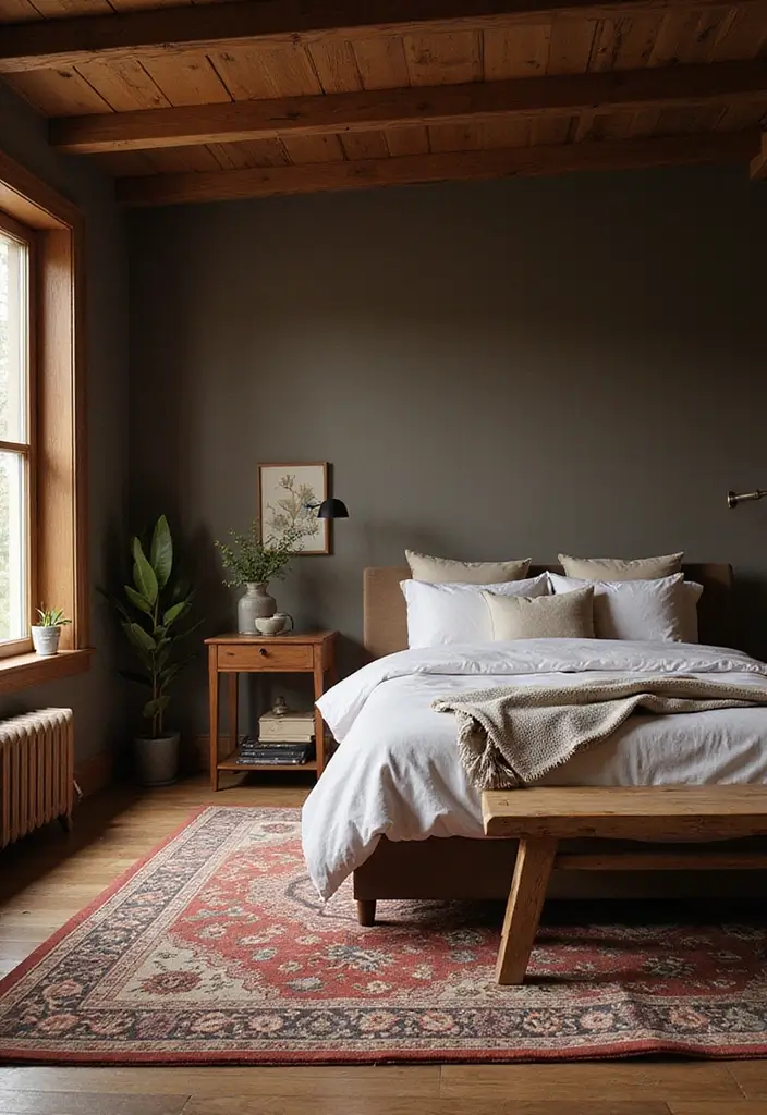 30 Dark Oak Bedroom Ideas That Bring Natural Warmth - 10. Warm Wood Floors