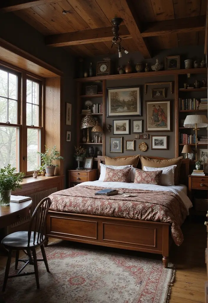 30 Dark Oak Bedroom Ideas That Bring Natural Warmth - 12. Personal Touches