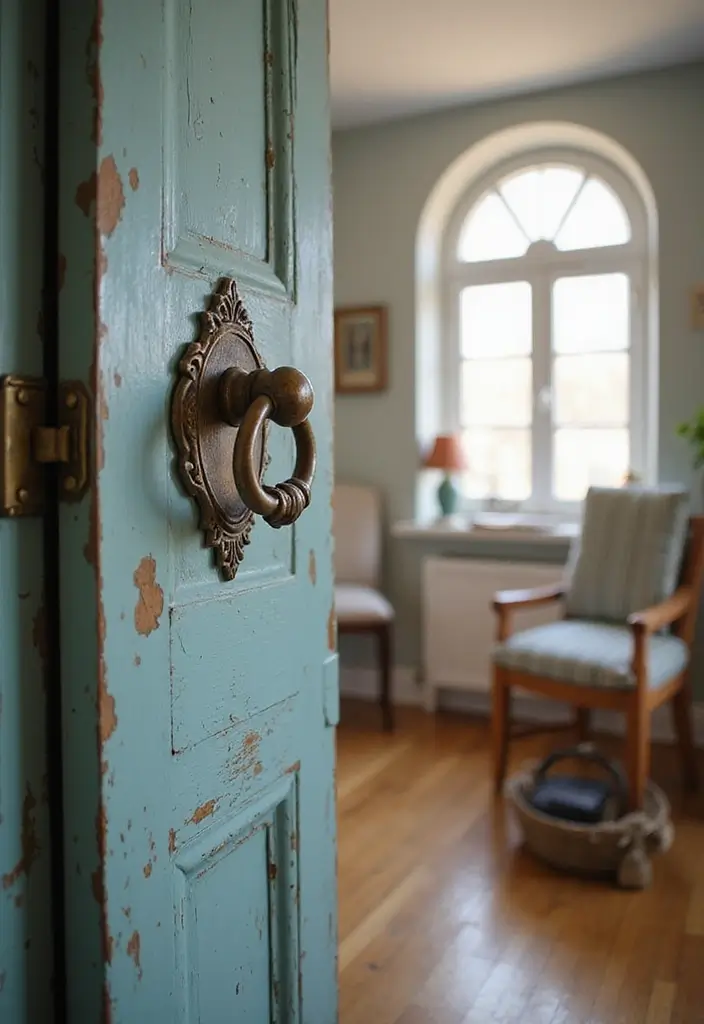 30 Door Ideas for Bedroom That Feel Unique & Creative - 10. Vintage Door Knobs and Hardware