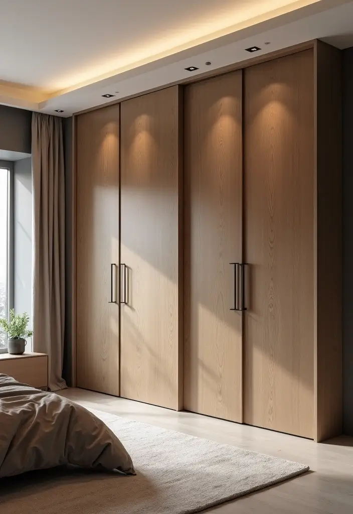 30 Door Ideas for Bedroom That Feel Unique & Creative - 15. Bi-fold Doors for Space-Saving