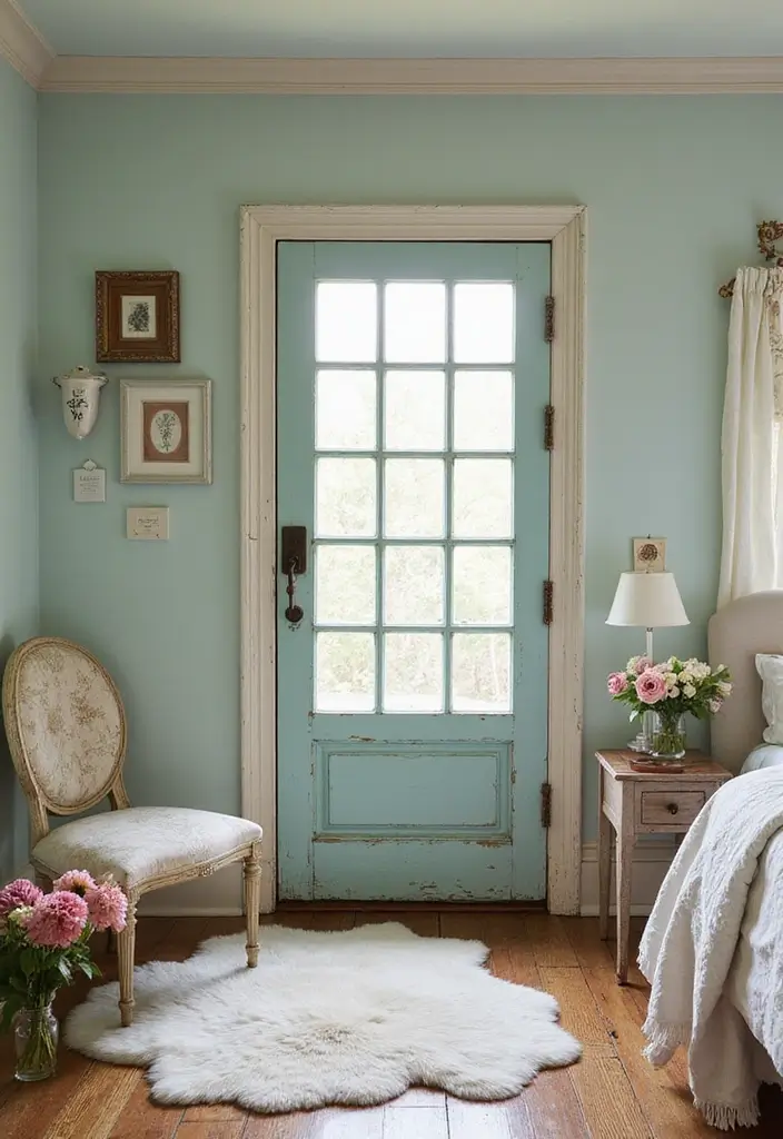 30 Door Ideas for Bedroom That Feel Unique & Creative - 22. Vintage Screen Doors