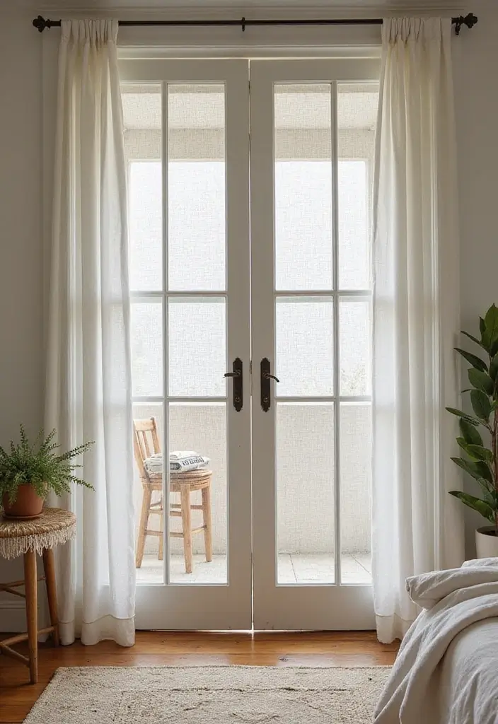 30 Door Ideas for Bedroom That Feel Unique & Creative - 29. Vintage Mesh Doors