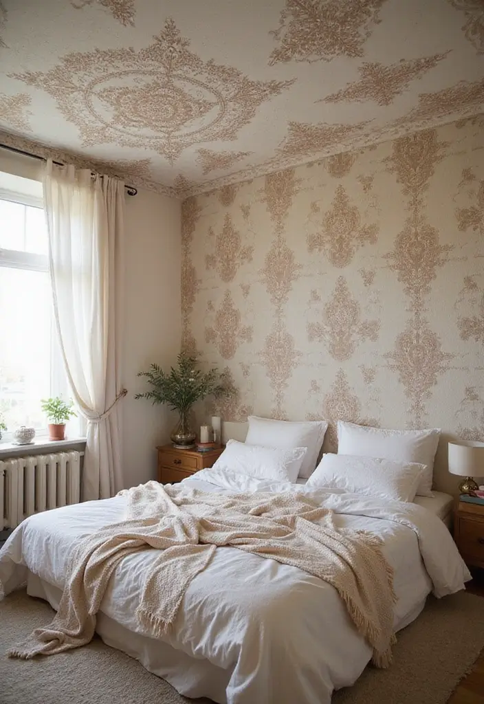30 Fabric Ceiling Ideas Bedroom That Add Texture & Drama - 15. Vintage Lace Overlay