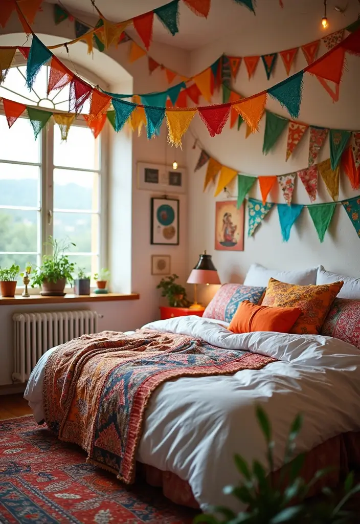 30 Fabric Ceiling Ideas Bedroom That Add Texture & Drama - 25. Decorative Fabric Banners