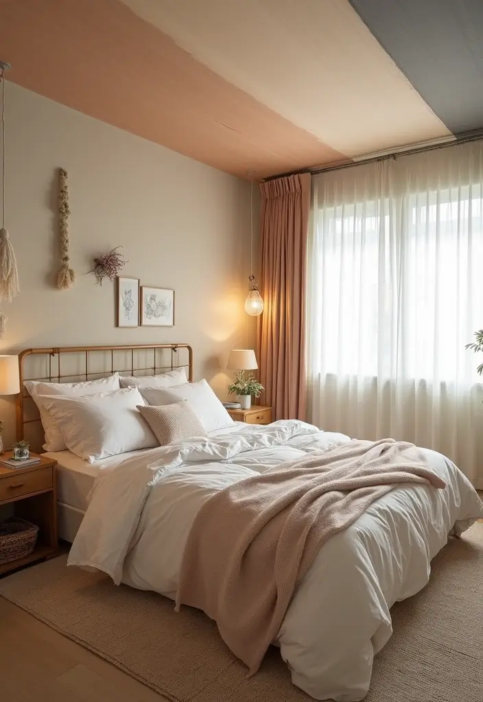 30 Fabric Ceiling Ideas Bedroom That Add Texture & Drama - 26. Ombre Fabric Ceiling