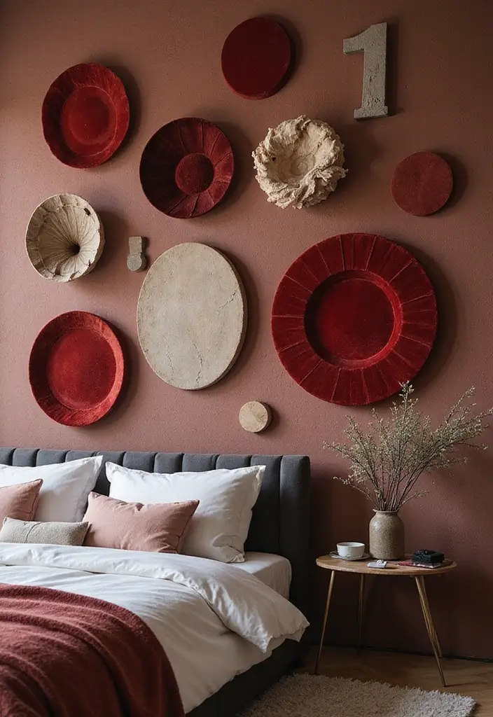 30 Green Velvet Bedroom Ideas That Feel Luxurious and Bold - 7. Velvet Wall Art