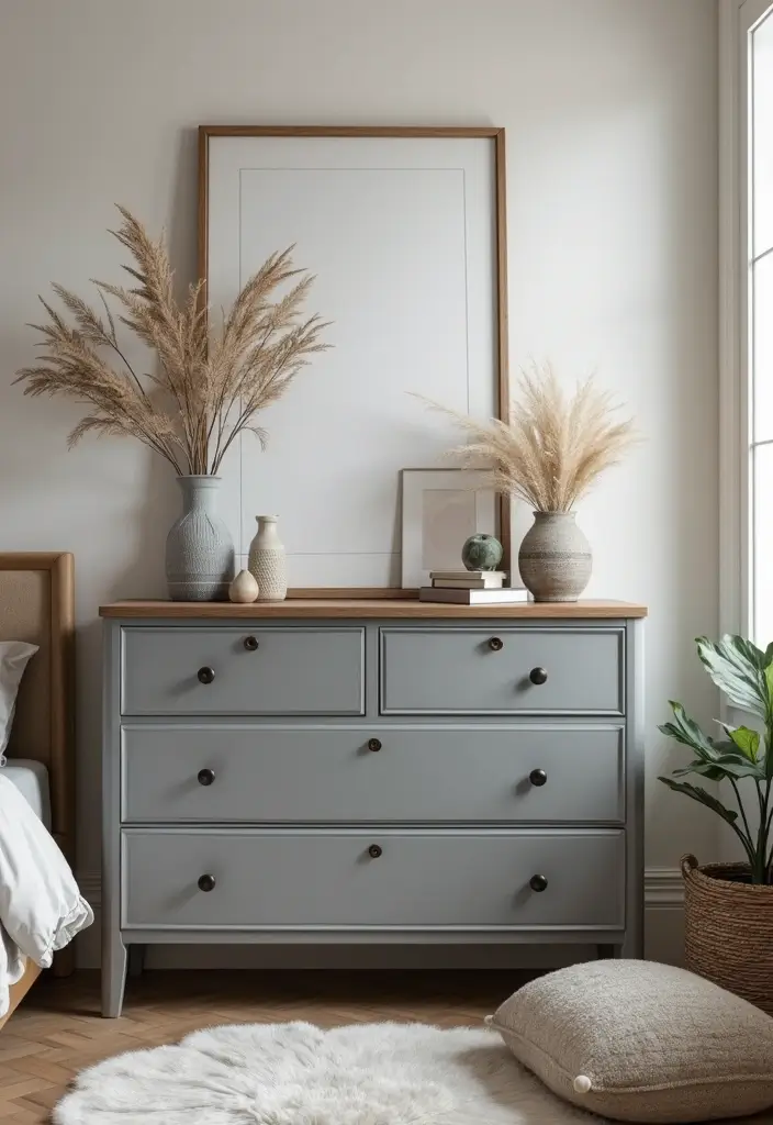 30 Grey Bedroom Furniture Ideas That Are Elegant & Timeless - 22. Grey Chests of Drawers
