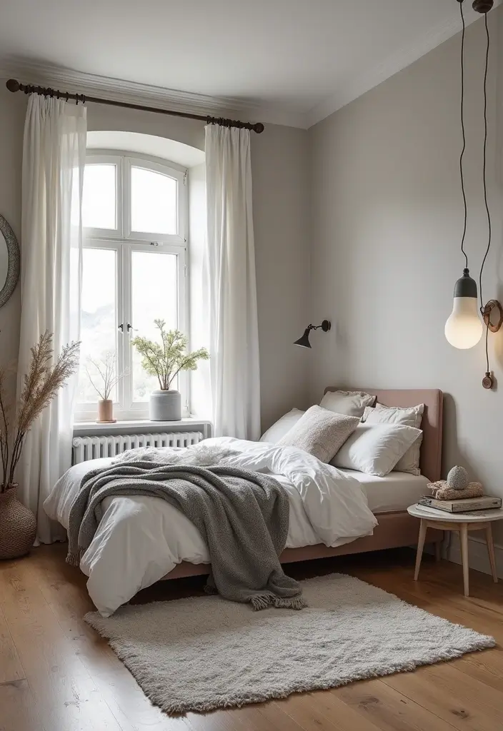 30 Grey Floor Bedroom Ideas That Ground the Space Beautifully - 3. Grey Carpet for Ultimate Comfort