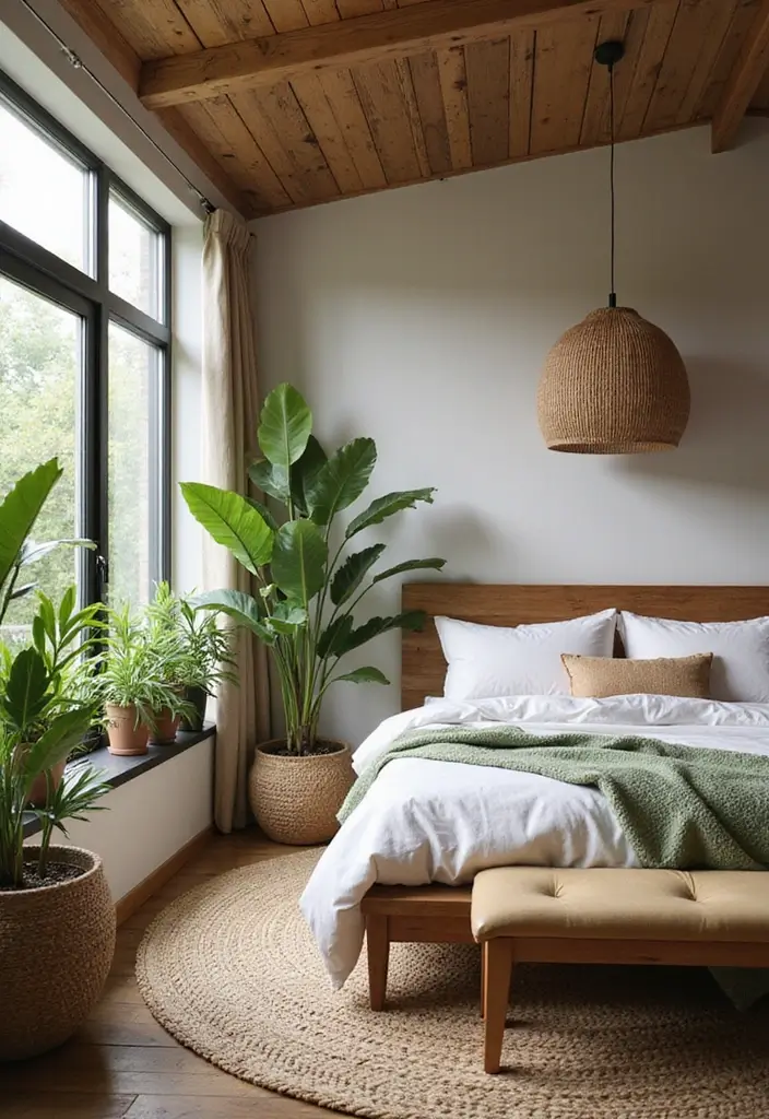 30 Hot Bedroom Ideas for Couples Who Want to Turn Up the Heat - 13. Organic and Natural Elements