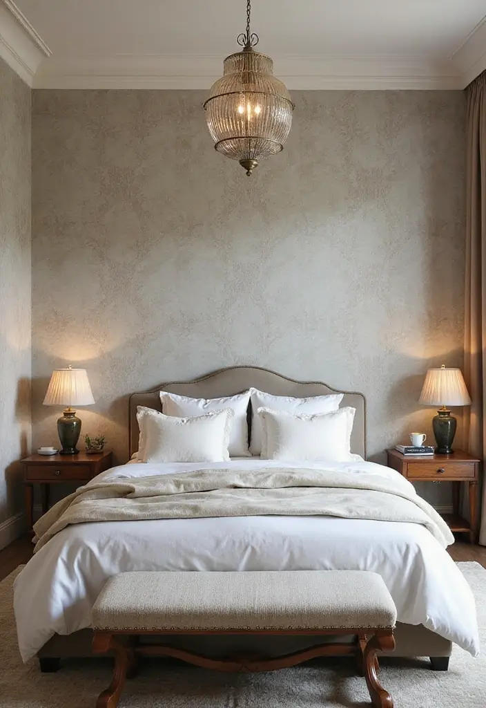 30 Hot Bedroom Ideas for Couples Who Want to Turn Up the Heat - 23. Textured Wallpaper