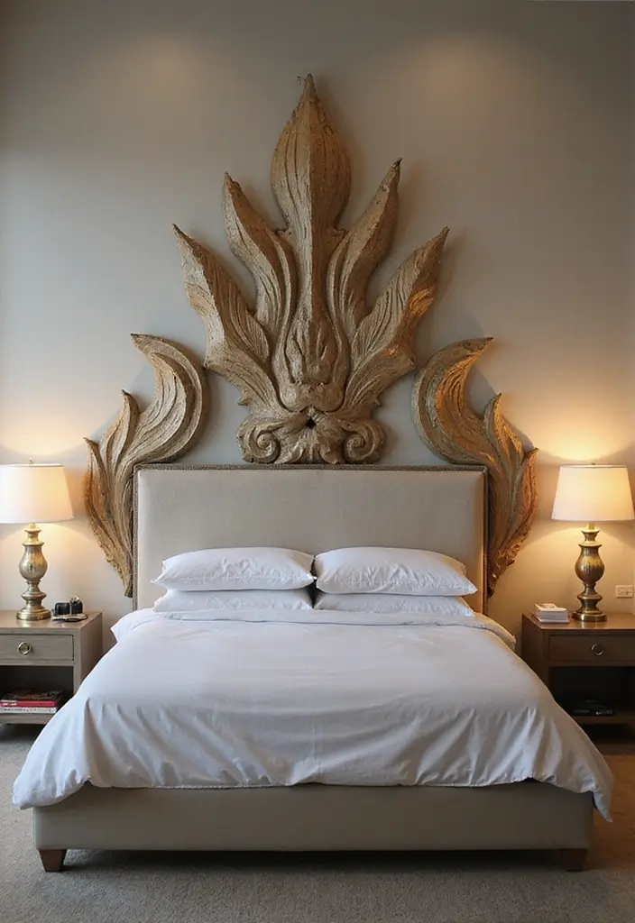 30 Hot Bedroom Ideas for Couples Who Want to Turn Up the Heat - 24. Artful Headboards