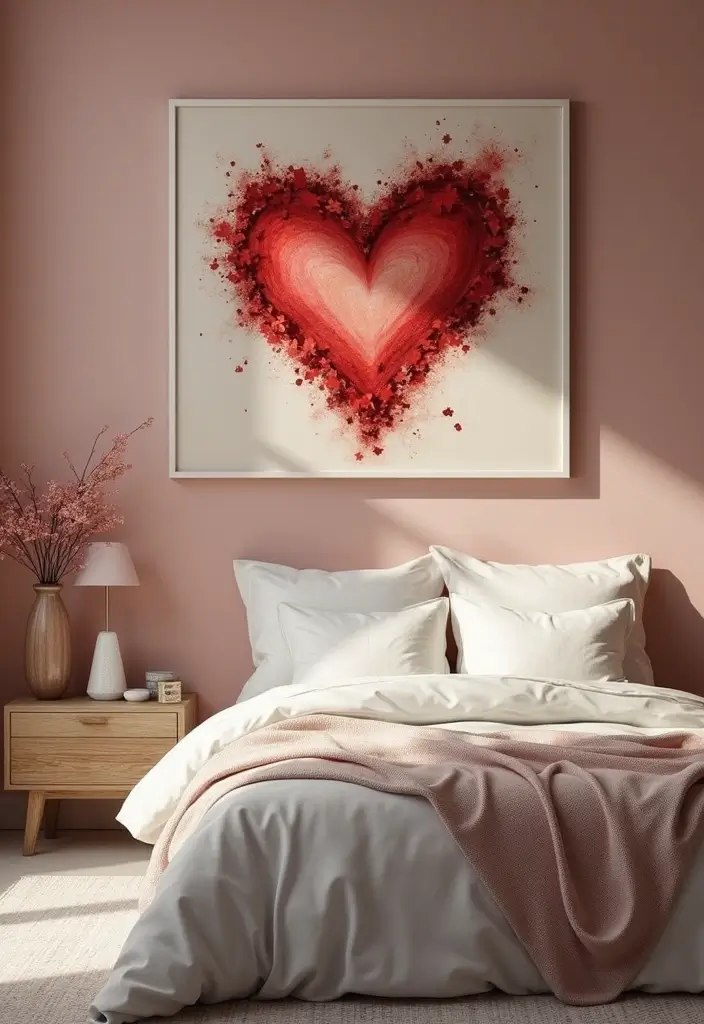30 Hot Bedroom Ideas for Couples Who Want to Turn Up the Heat - 3. Statement Wall Art