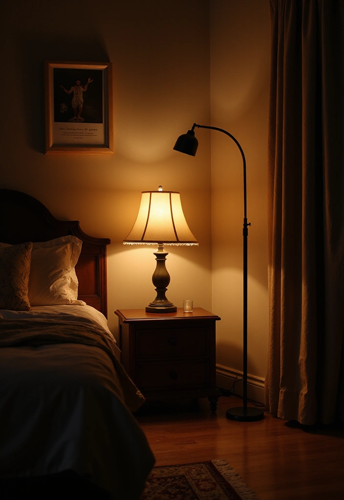 30 Hot Bedroom Ideas for Couples Who Want to Turn Up the Heat - 5. Ambient Floor Lamps