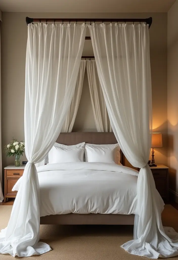 30 Hot Bedroom Ideas for Couples Who Want to Turn Up the Heat - 6. Elegant Canopy Beds
