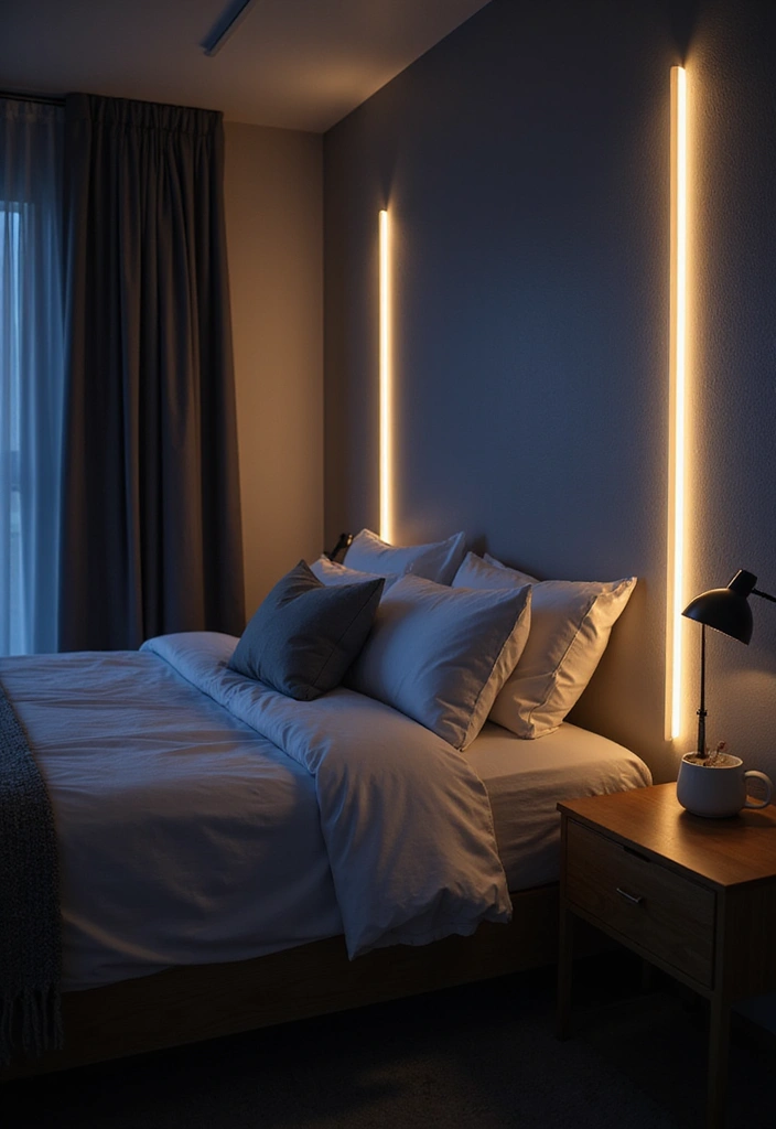 30 LED Strip Lighting Ideas Bedroom That Feel Futuristic - 18. Futuristic Nightlight Solutions