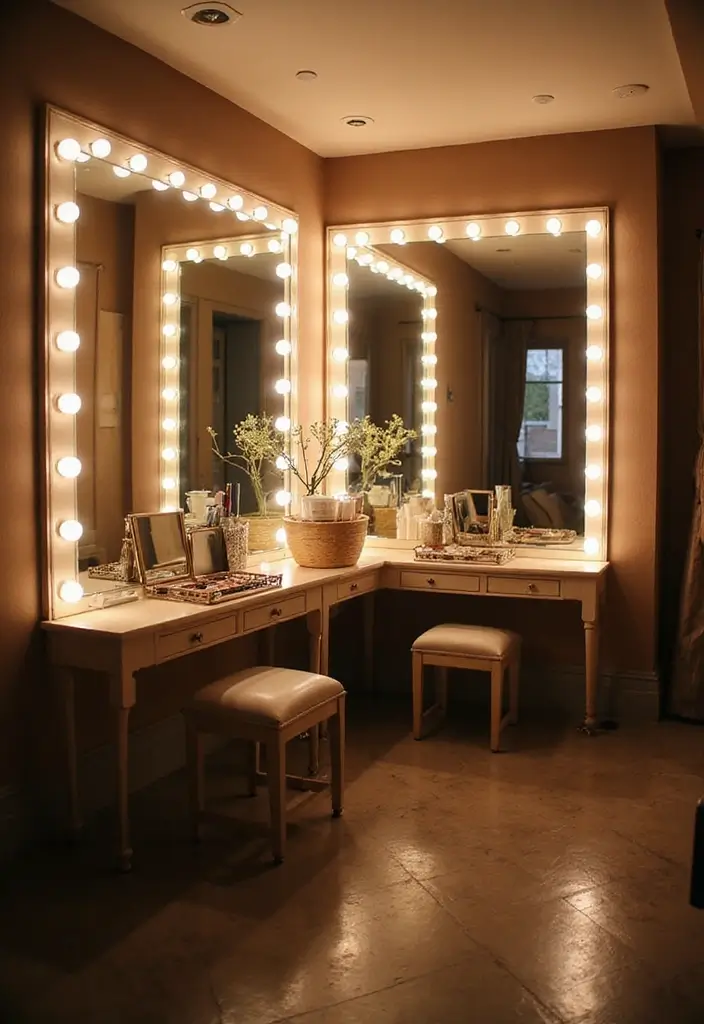 30 LED Strip Lighting Ideas Bedroom That Feel Futuristic - 30. Light-Up Mirrors