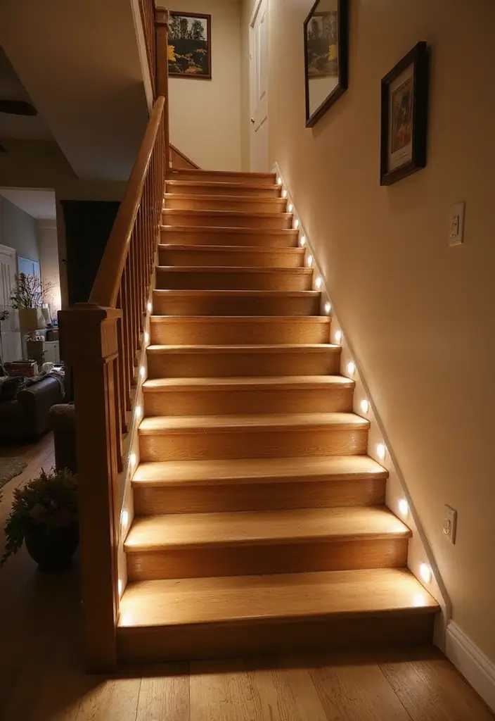 30 LED Strip Lighting Ideas Bedroom That Feel Futuristic - 6. Step Lighting