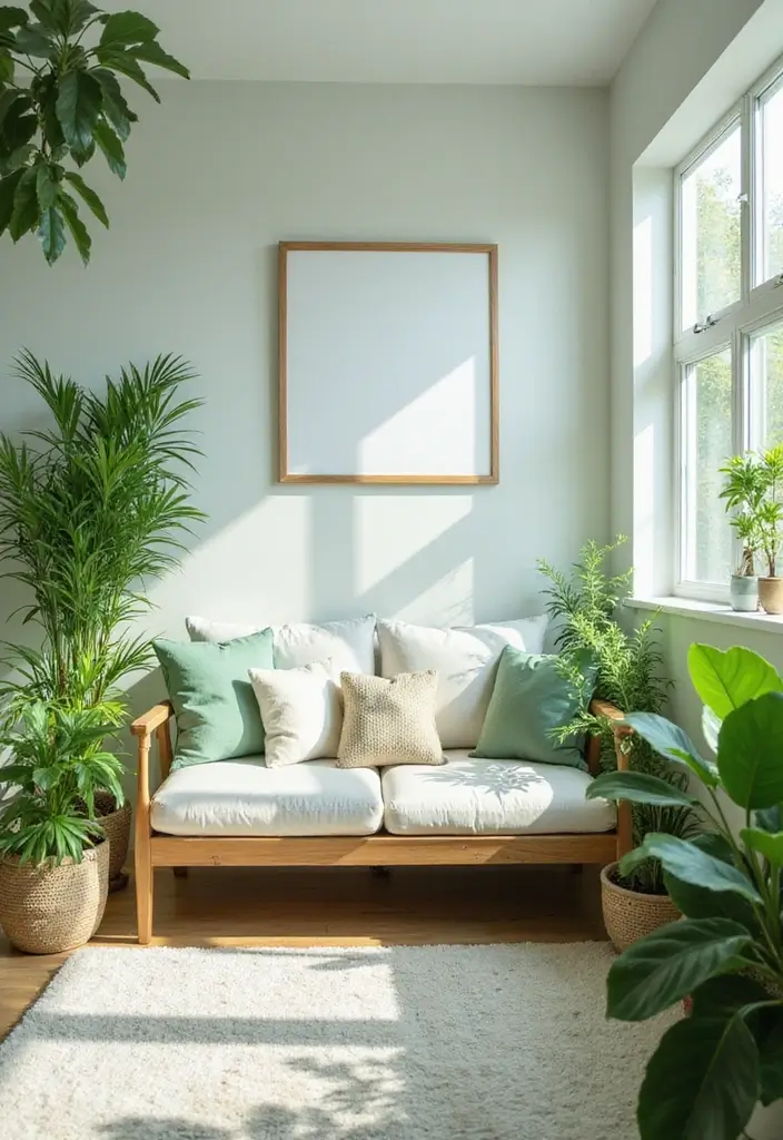 30 Light Green Bedroom Ideas That Add Soft Natural Vibes - 4. Indoor Plants