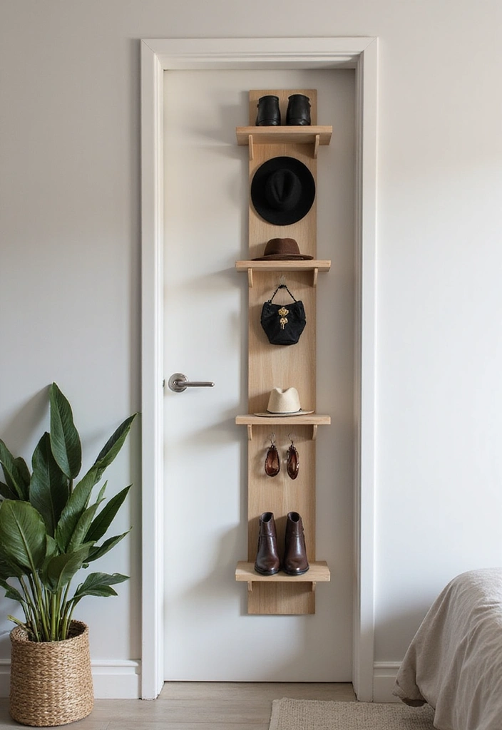 30 Small Bedroom Shelving Ideas That Maximize Vertical Space - 3. Over-the-Door Shelf Racks