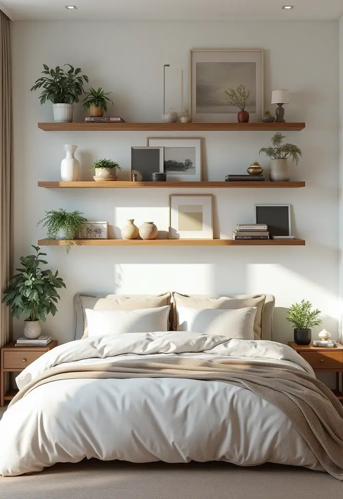 30 Small Bedroom Shelving Ideas That Maximize Vertical Space - 6. Ceiling-Mounted Shelves