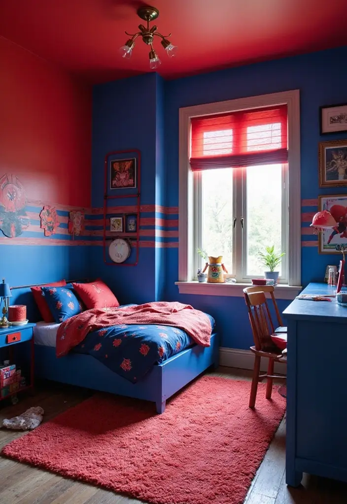 30 Spider-Man Bedroom Ideas for Little Boys Who Love Superheroes - 21. Incorporate Spider-Man Colors