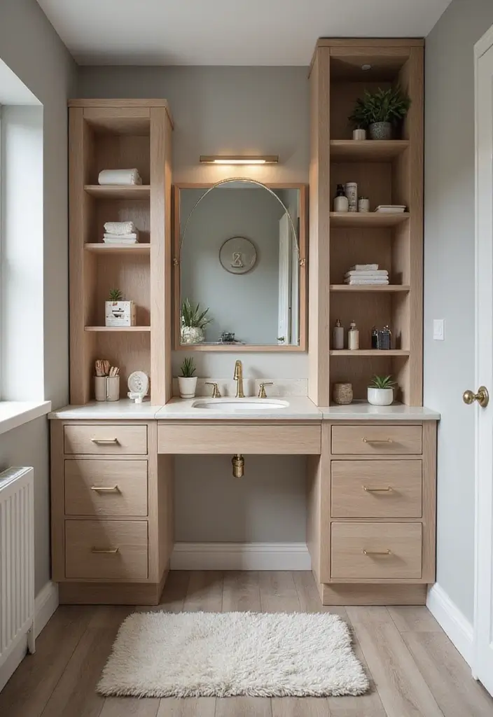 30 Vanity Wall Ideas Bedroom That Feel Trendy & Functional - 10. Modular Vanity Units