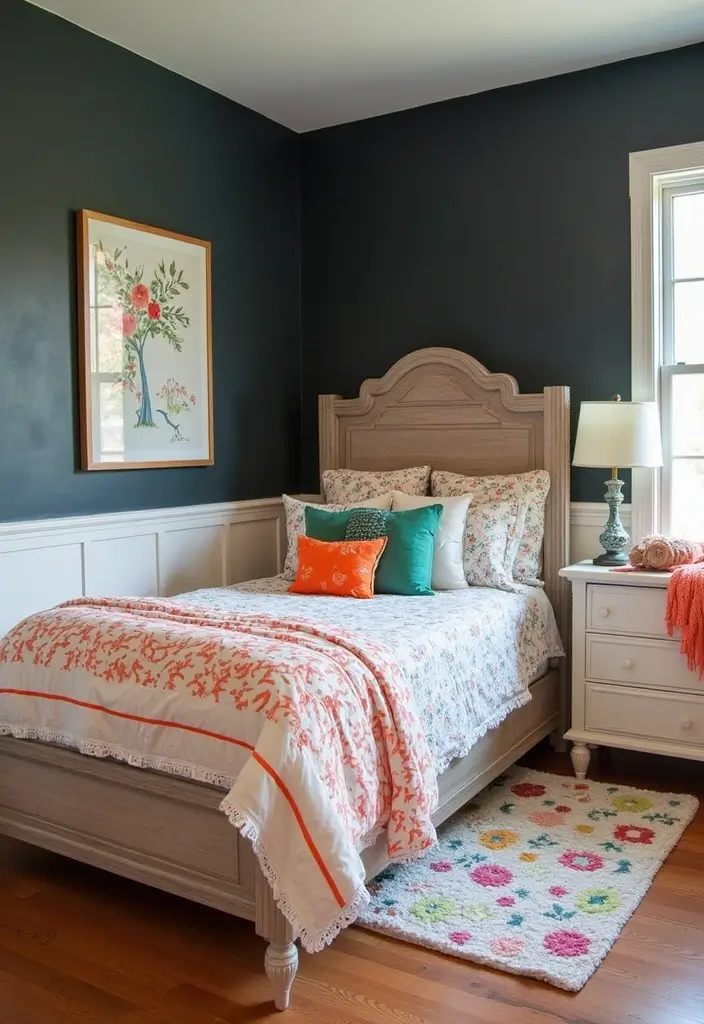 30 Wainscoting Bedroom Master Feature Walls Ideas That Add Texture - 11. Chalkboard Paint Wainscoting
