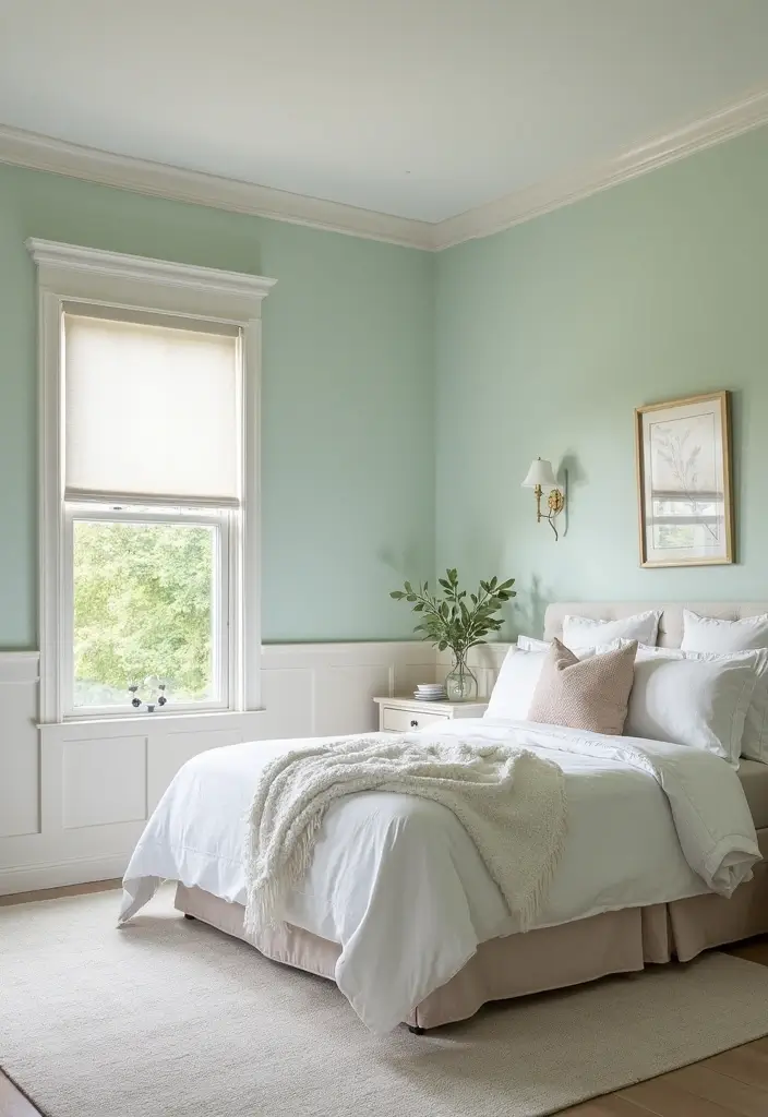 30 Wainscoting Bedroom Master Feature Walls Ideas That Add Texture - 25. Soft Pastel Colors