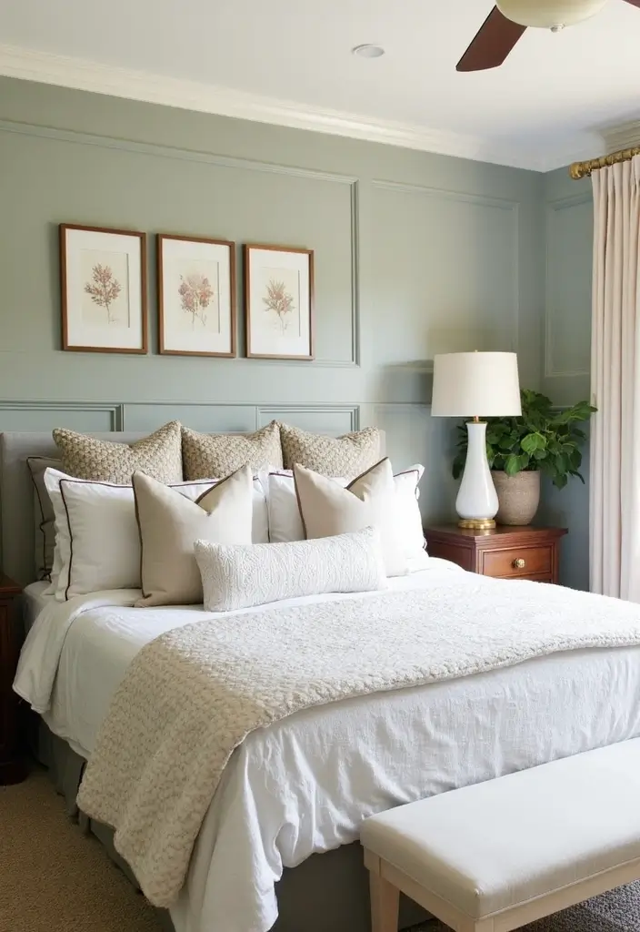 30 Wainscoting Bedroom Master Feature Walls Ideas That Add Texture - 28. Seasonal Changes