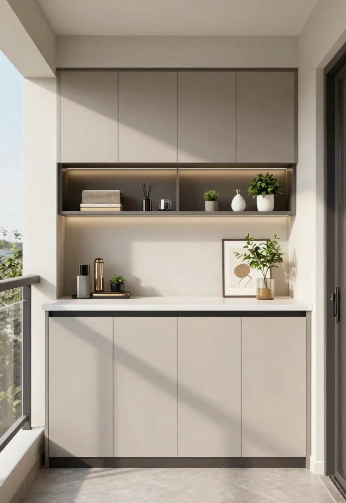 15 Bar Counter in Balcony Ideas With Stylish Function - 11. Smart Storage Bar 1