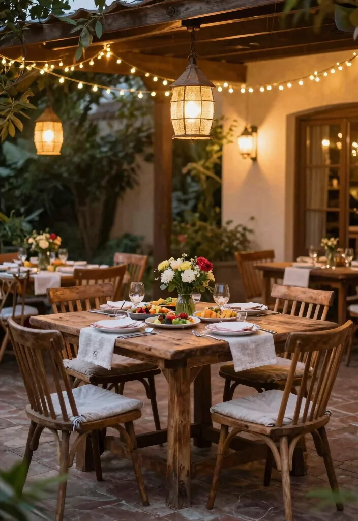 15 Covered Patio Decorating Ideas With Stylish Comfort - 12. Outdoor Dining Setup 1