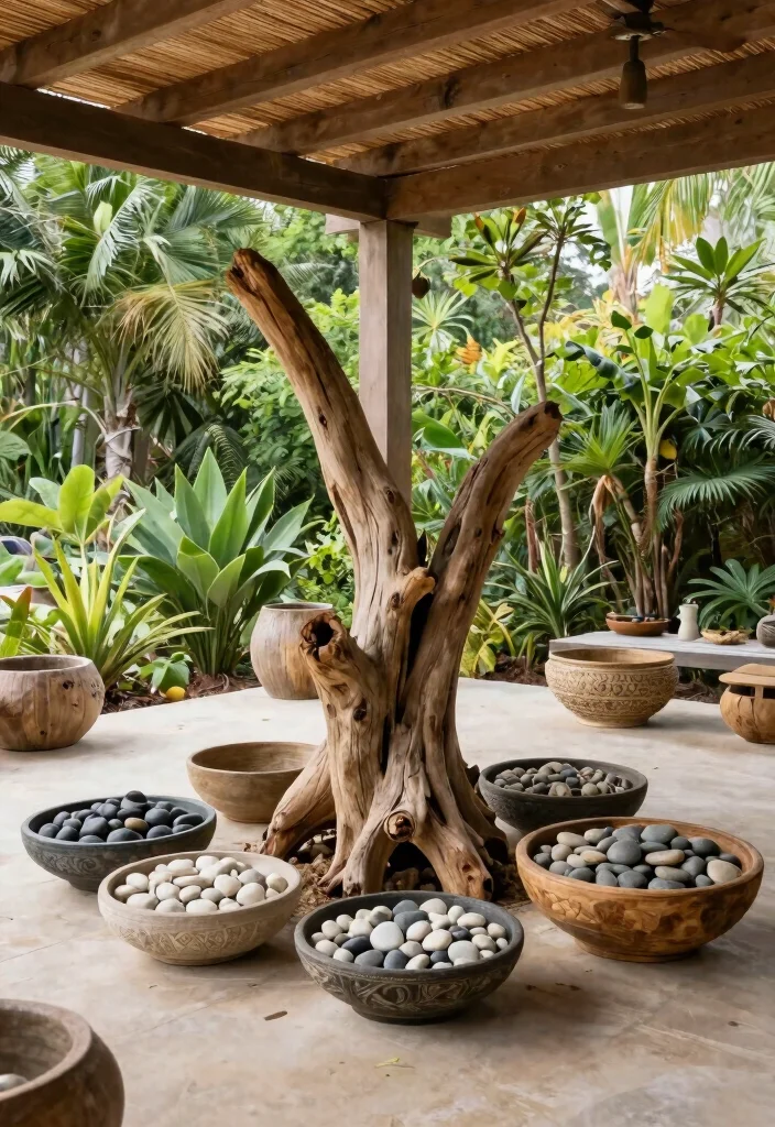 15 Covered Patio Decorating Ideas With Stylish Comfort - 13. Incorporating Natural Elements 1