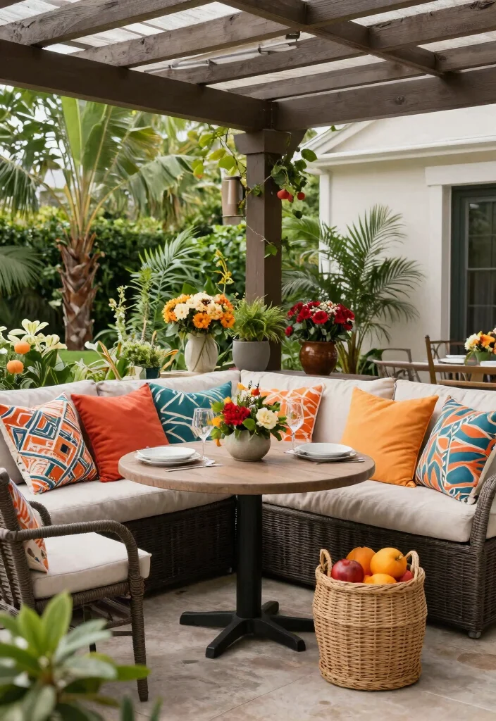 15 Covered Patio Decorating Ideas With Stylish Comfort - 15. Seasonal Decor Swaps 1