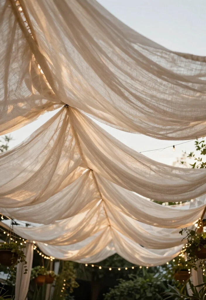 15 Covered Patio Decorating Ideas With Stylish Comfort - 2. Stylish Canopy Draping 1