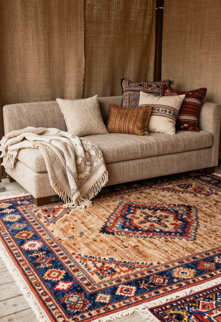 15 Covered Patio Decorating Ideas With Stylish Comfort - 3. Layered Textiles for Comfort 1