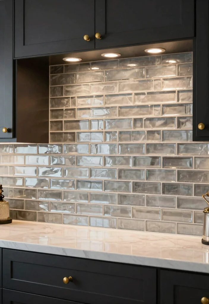 15 Modern Farmhouse Backsplash Ideas With Clean Rustic Touch - 12. Glass Subway Tiles 1