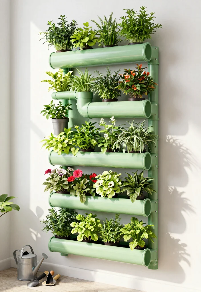 15 PVC Planter Ideas With Creative DIY Style - 1. Vertical Garden Towers 1