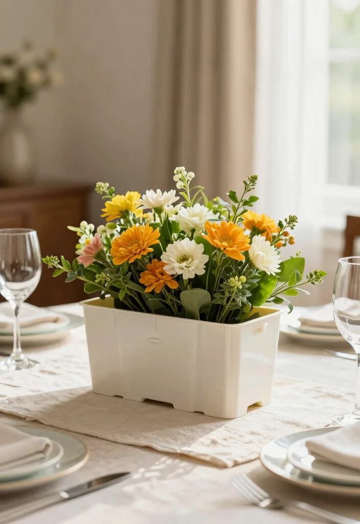 15 PVC Planter Ideas With Creative DIY Style - 13. PVC Table Planters 1