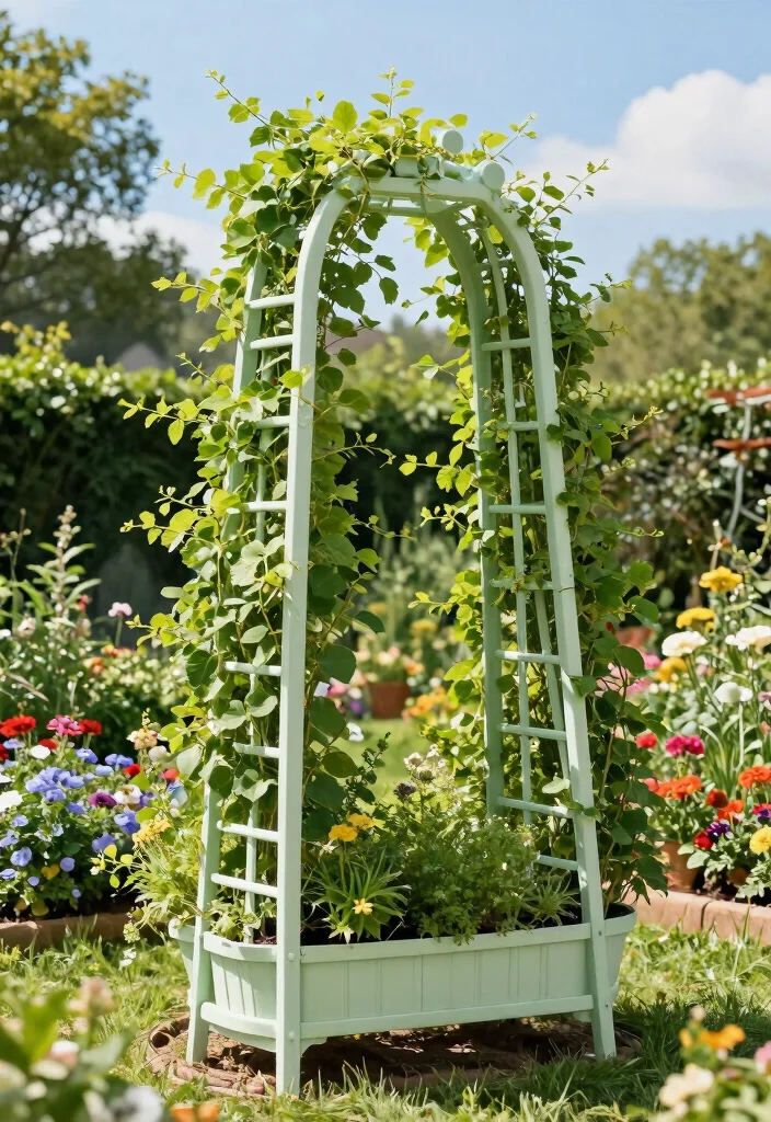 15 PVC Planter Ideas With Creative DIY Style - 15. PVC Trellis Planters 1