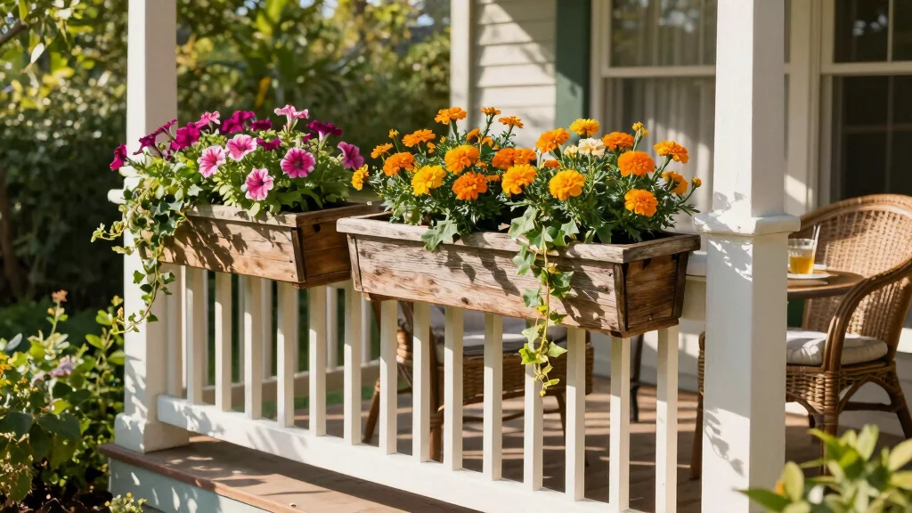 15 Porch Railing Planters Ideas With Blooming Beauty